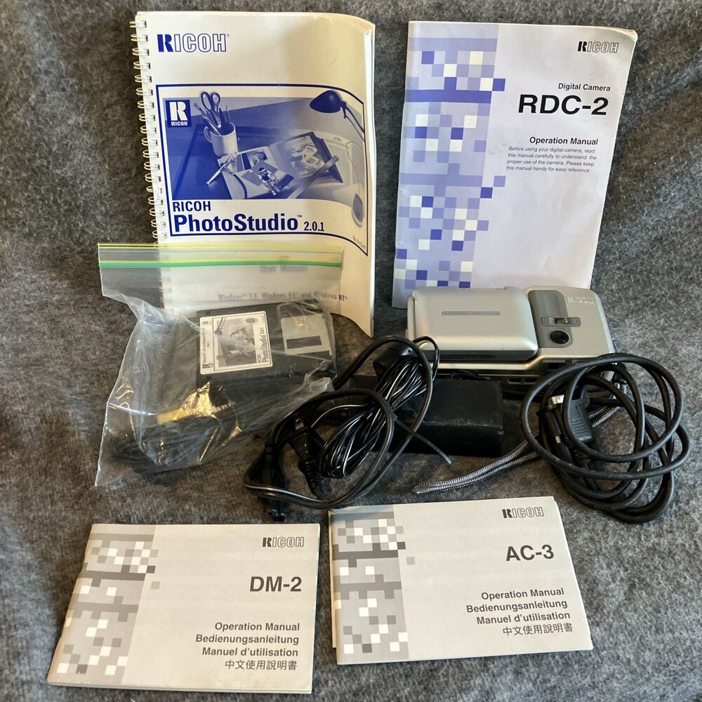 Vintage Ricoh RDC-2 Digital Camera System DM-2 LCD DR With Manuals
